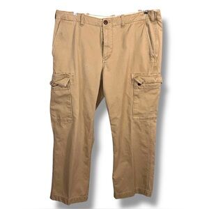 Eddie Bauer 38x28 Actual Khaki Cargo Pants Outdoor Cotton Legend Wash Neutral